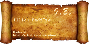 Illich Beáta névjegykártya